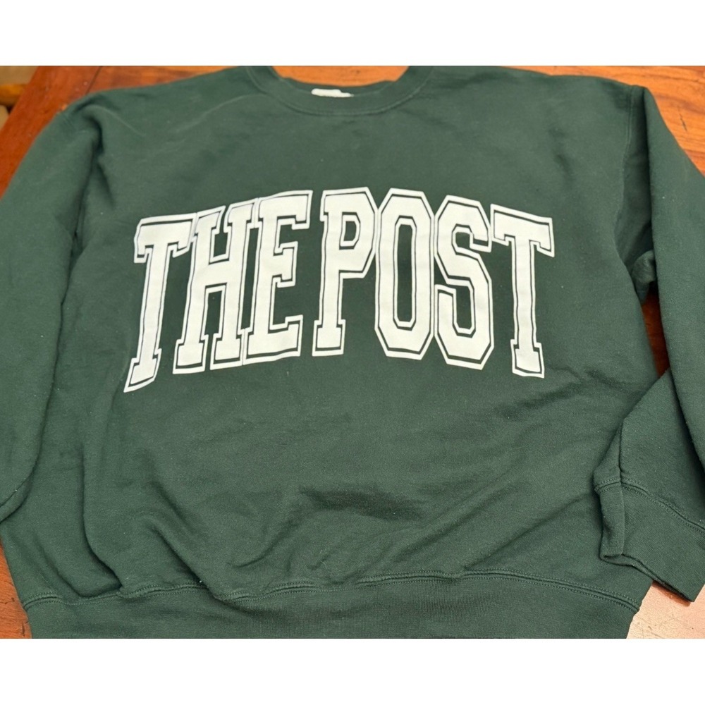 The Post "The‎ Preppy Podcast" Varsity Logo Crewneck Sweatshirt - Hunter Green
